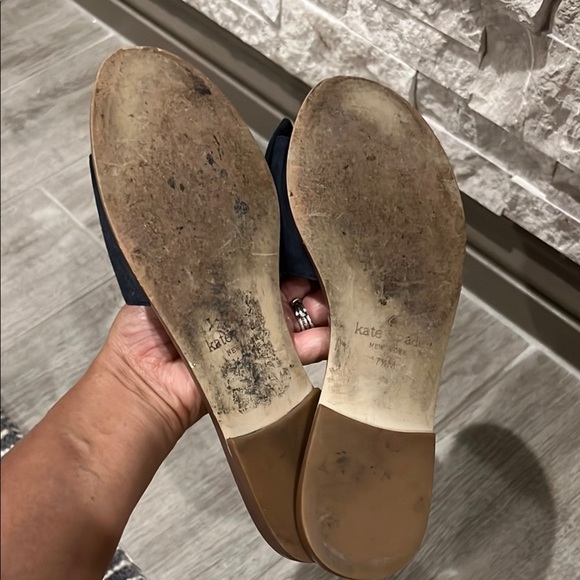 Kate Spade Black Suede Bow Mules - Picture 7 of 8